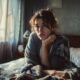distressed woman on a bed experiencing drug withdrawal
