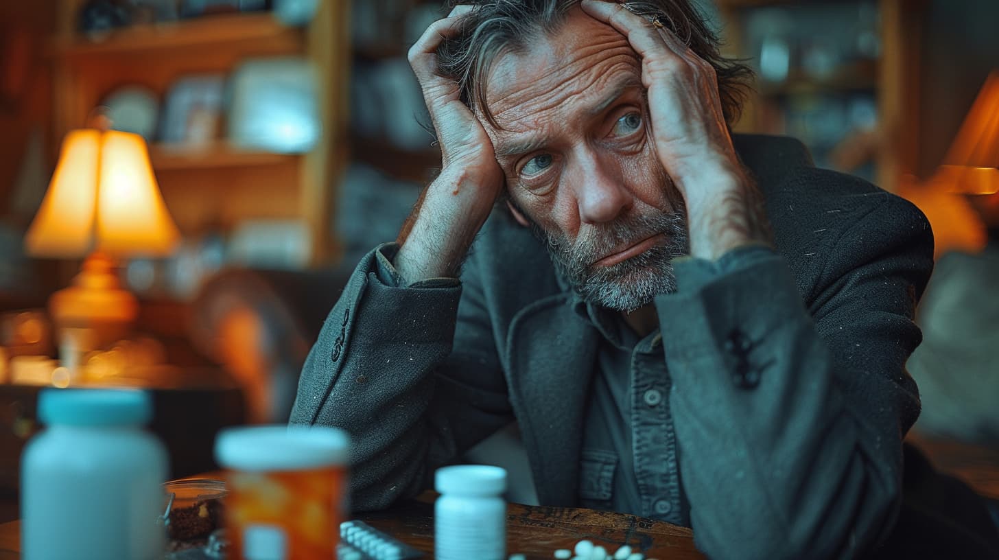 man experiencing memory loss from gabapentin and alcohol mix