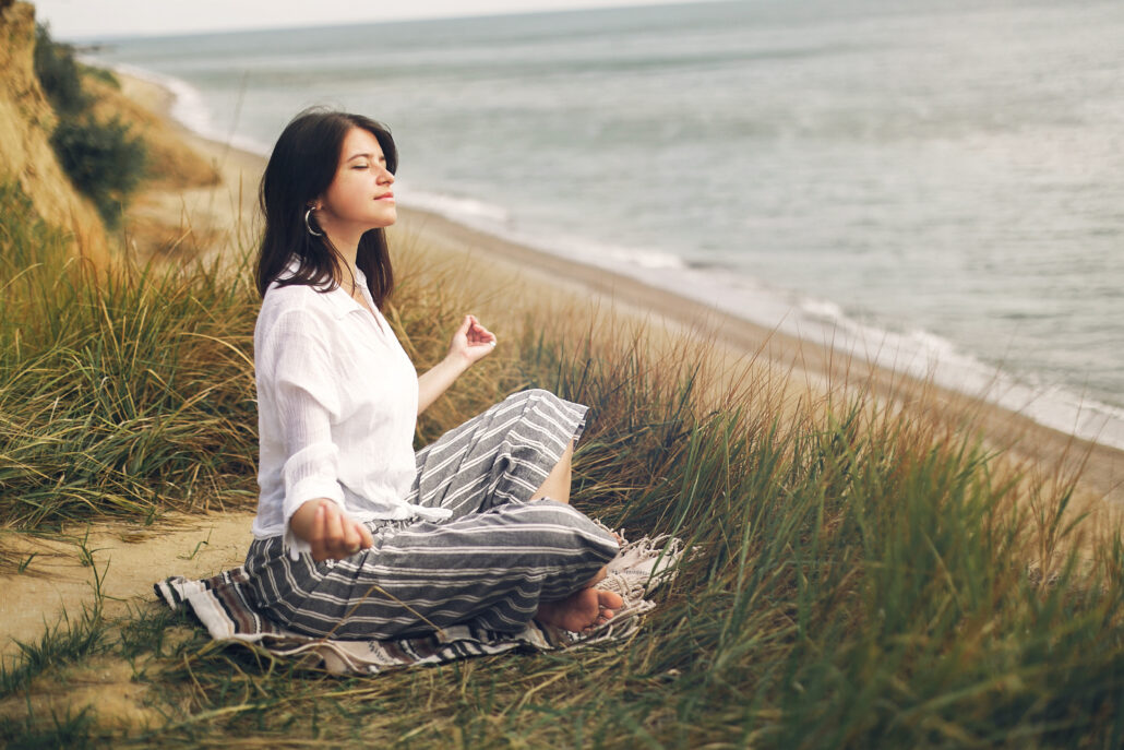 Yoga for Addiction Recovery: Healing the Mind and Body 4 Young beautiful woman relaxing and practicing yoga for addiction recovery